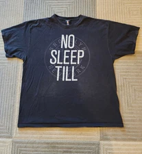 VINTAGE RARE UNK "NO SLEEP TILL BROOKLYN" NETS Double Sided  T-Shirt Size 2XL