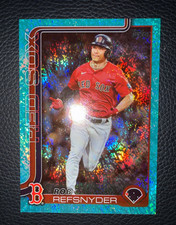 Rob Refsnyder Topps Series One #112 Aqua rainbow holo Boston Red Sox