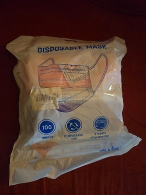100PCS Disposable Face Masks 3 Layers of Protection Medical Dental Lab