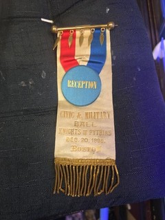 1898 Cavalieri di Pizia palla civica e militare nastro Boston Massachusetts