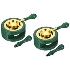 Wax Seal Kit, 2 Set Wax Seal Warmer Melting Spoon Wax Seal Stamp Handle, Green