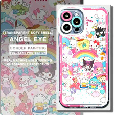 Sanrio Characters Kuromi Cinnamoroll Family Phone Case for IPhone 14 Clear Cover
