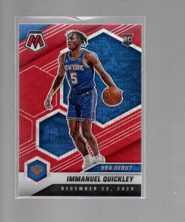 IMMANUEL QUICKLEY 2020-21 PANINI MOSAIC RED WAVE PRIZM ROOKIE CARD #277 ...