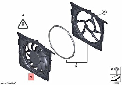 BMW X6G06 RADIATOR FAN HOUSING W/FAN 17428697886 8697886 ORIGINAL 