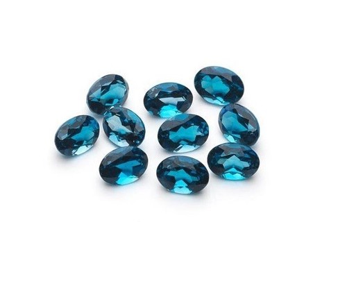 Natural London Blue Topaz Oval Cut loose Gemstone 5 Pieces 4x3mm