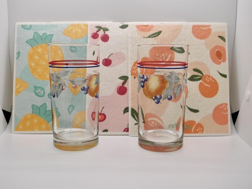 Reusable Washable Paper Towels, Set of 3 Fruit Designs, 7 x 8 inches - Picture 4 of 6