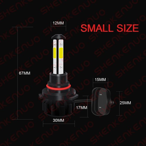 For Chevy Silverado 1500 2500 HD 2003-2005 2006 LED Headlights+Fog Lights Bulbs - Picture 2 of 17