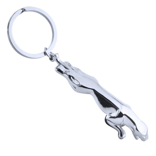 Jaguar Keychain Stainless Steel Design for Luxury Car Keyrings Key Chain Rings - Foto 6 di 14