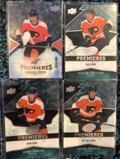 2017-18 18-19 PHILADELPHIA FLYERS UD ICE PREMIERES (4) CARD LOT MORIN LINDBLOM++