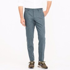 J.Crew Ludlow Suit Pant In Italian Wool Flannel 33/32 Sky Blue