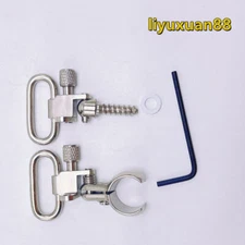 QD Sling Swivels Lever Action Split Band (0.64-0.66'') S3912 Silver Color Set