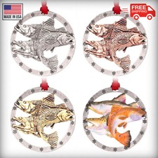 Creative Pewter Design Gulf Redfish Snook Speckled Trout Ornament S033OR