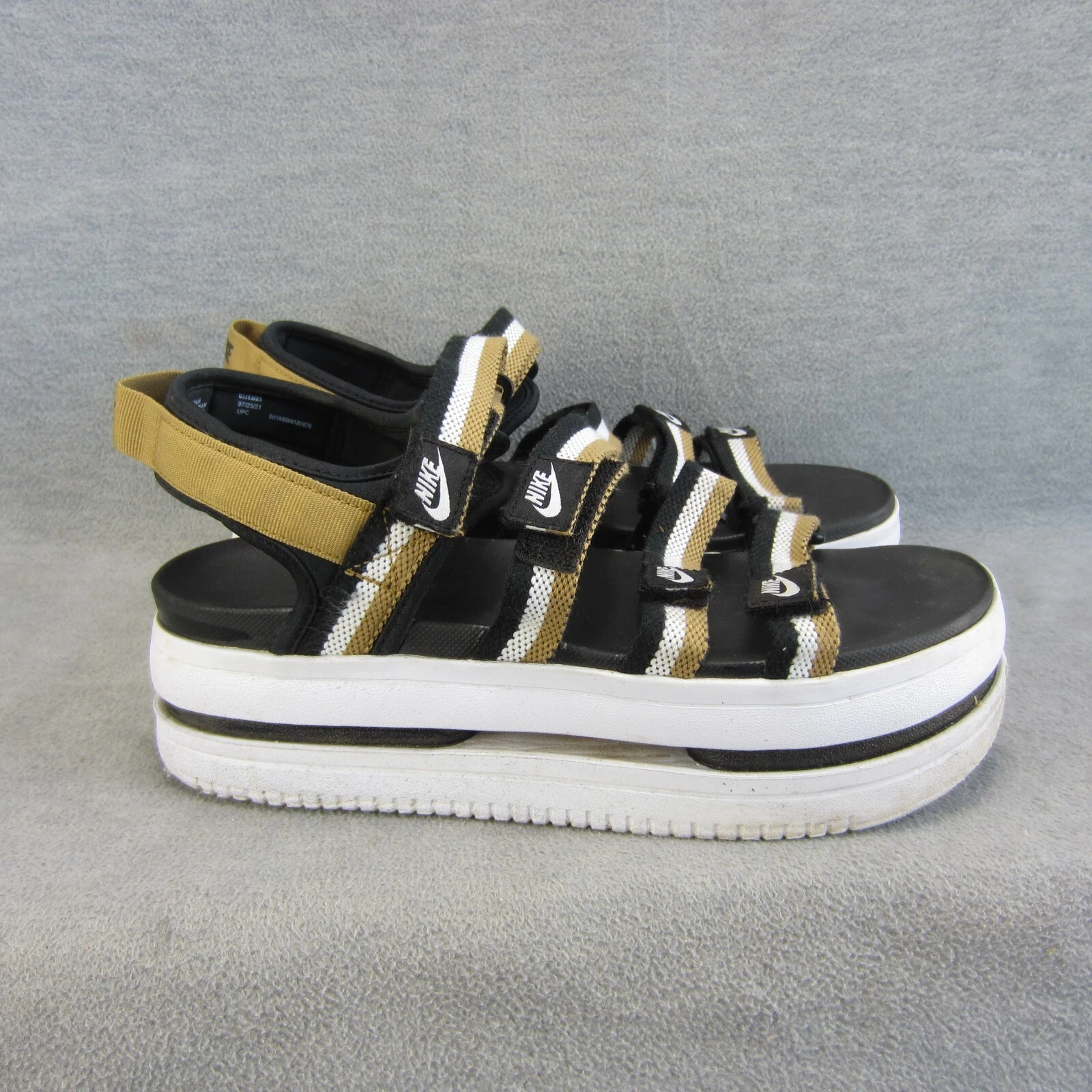 Sandali Nike Icon Classic donna taglia 11 nero oro metallizzato DH0224 002