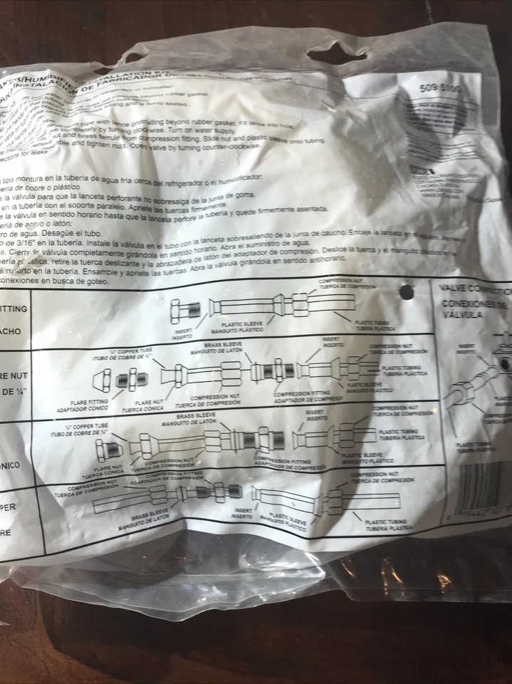 Kit de instalación de línea de agua humidificador máquina de hielo LDR 25 pies 1/4 pulgadas válvula de tubo Foto 3 de 4