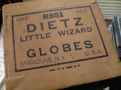 Vintage R851 Rubin kleiner Zauberer Laterne Globe Dietz Anker Hocking versiegelte Box 12