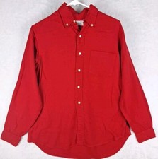 Vintage 50's 60's Pennys Towncraft Mens Med. Casual Shirt Long Sleeve Button Red