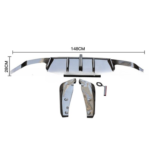 Carbon Fiber Rear Bumper Lip Diffuser With LED Light For BMW F98 X4M 2019-2022 - Picture 2 of 10