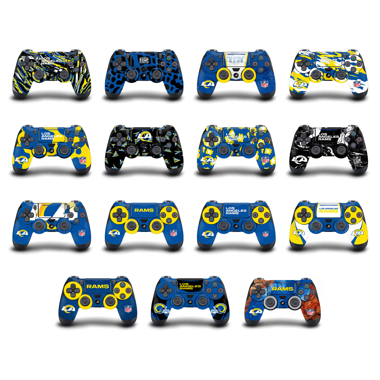 OFFICIAL NFL LOS ANGELES RAMS VINYL SKIN DECAL FOR DUALSHOCK 4 CONTROLLER