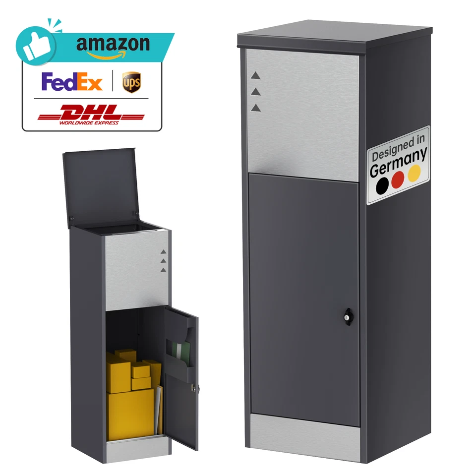 Korona Paketbox XL Postbox für Pakete Warensendungen & Briefe Edelstahl Ondis24