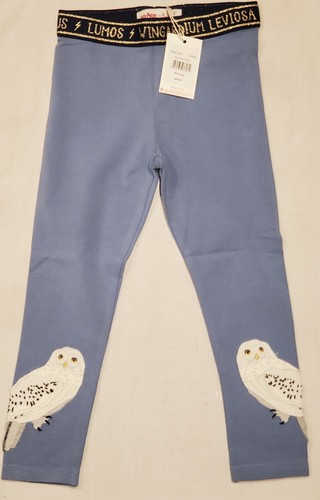 Mini Boden Harry Potter Hedwig Appliqué Leggings Mist Blue NEW 3-4 - Picture 2 of 3