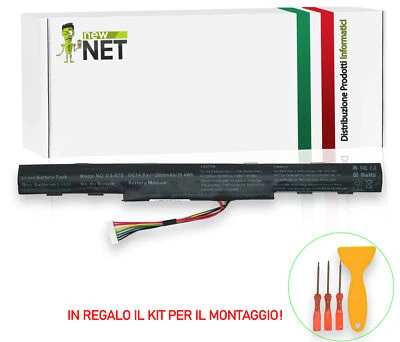 NEW NET Batteria da 2600mAh compatibile con Acer Aspire AS16A5K AS16A7K AS16A8K