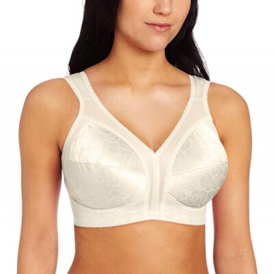 24A16 Playtex 4693 18 Hour TruSupport Full Coverage Bra 44C Natural Beige