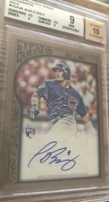 Javier Baez Gold Rookie Auto On Card BGS 10 Auto 21/25 POP 1 None Graded Higher 