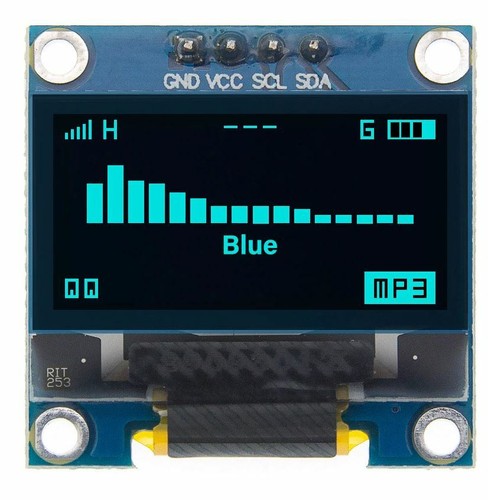 0.96 OLED 128X64 I2C White/Blue/Yellow SSD1306 Display Arduino ESP8266 ESP32 - Picture 8 of 12