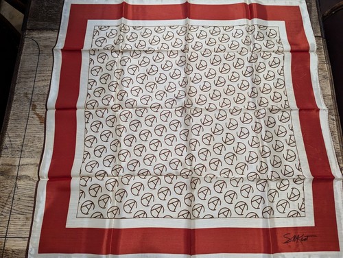 Sciarpe in acetato SW KENT AVON vintage anni 70 (3) made in Japan 27 x 27" firmate nuove senza etichette - Foto 7 di 10