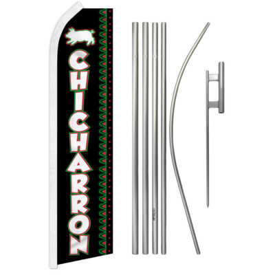 Chicharron Swooper Flutter Feather Advertising Flag Kit Food Flag Concessions