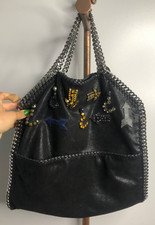 Stella Mccartney Black Falabella Jeweled Fold Over Shoulder Bag