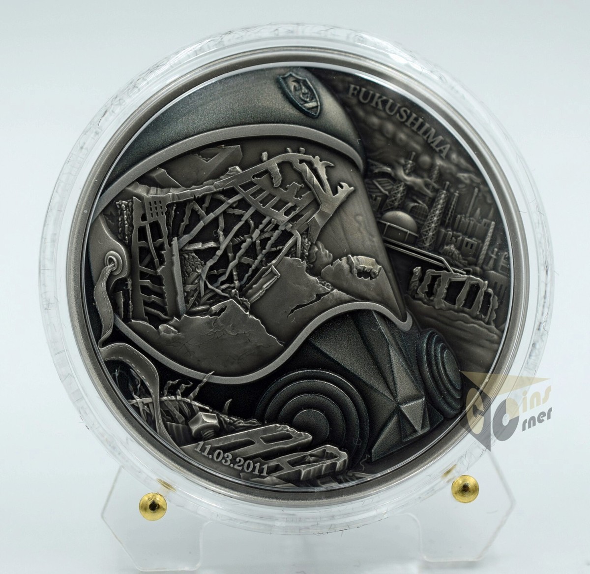 Niue 2024 Fukushima Human Tragedies Antique Finish 2 Oz