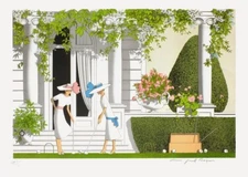 DENIS-PAUL NOYER, Villas: Le Croquet 1985 Signed Lithograph