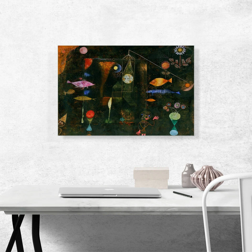 Impresión artística en lienzo Fish Magic 1925 de Paul Klee Foto 2 de 4
