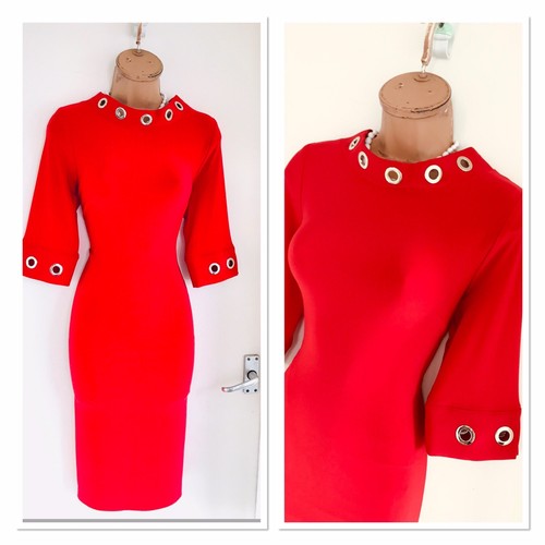 JOSEPH RIBKOFF Red Jersey Bodycon Dress 