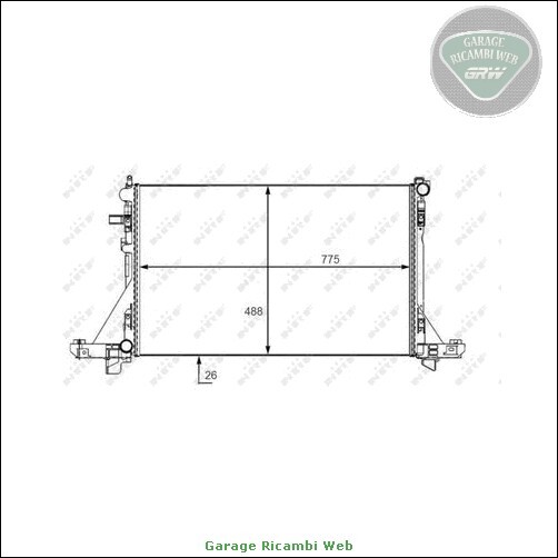220927N-2506 Radiatore acqua per OPEL MOVANO B RENAULT MASTER