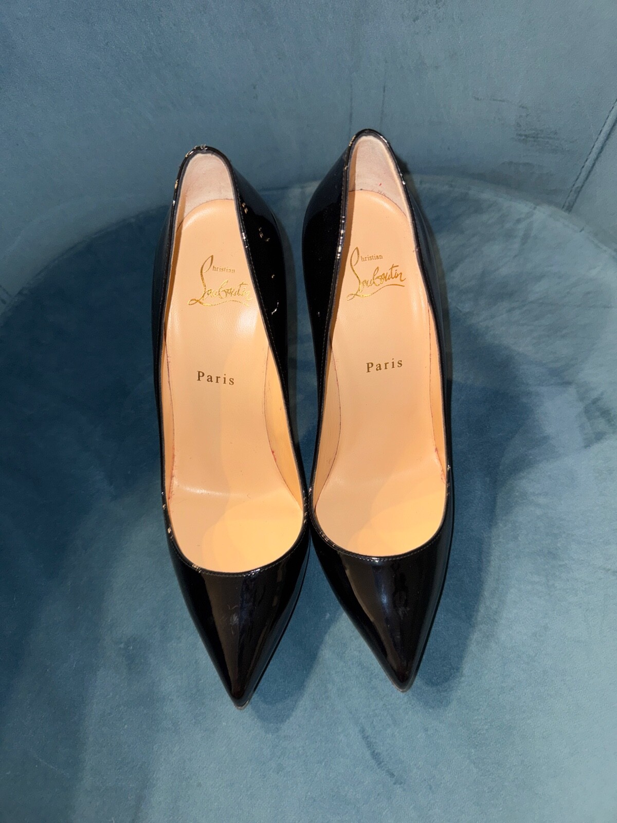 Christian Louboutin shoes Pigalle Follies 100 en charol negro