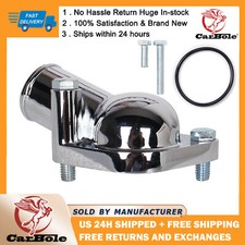 Thermostat Housing Water Neck Polished For Sbc Bbc Chevy 265 283 305 327 350 383