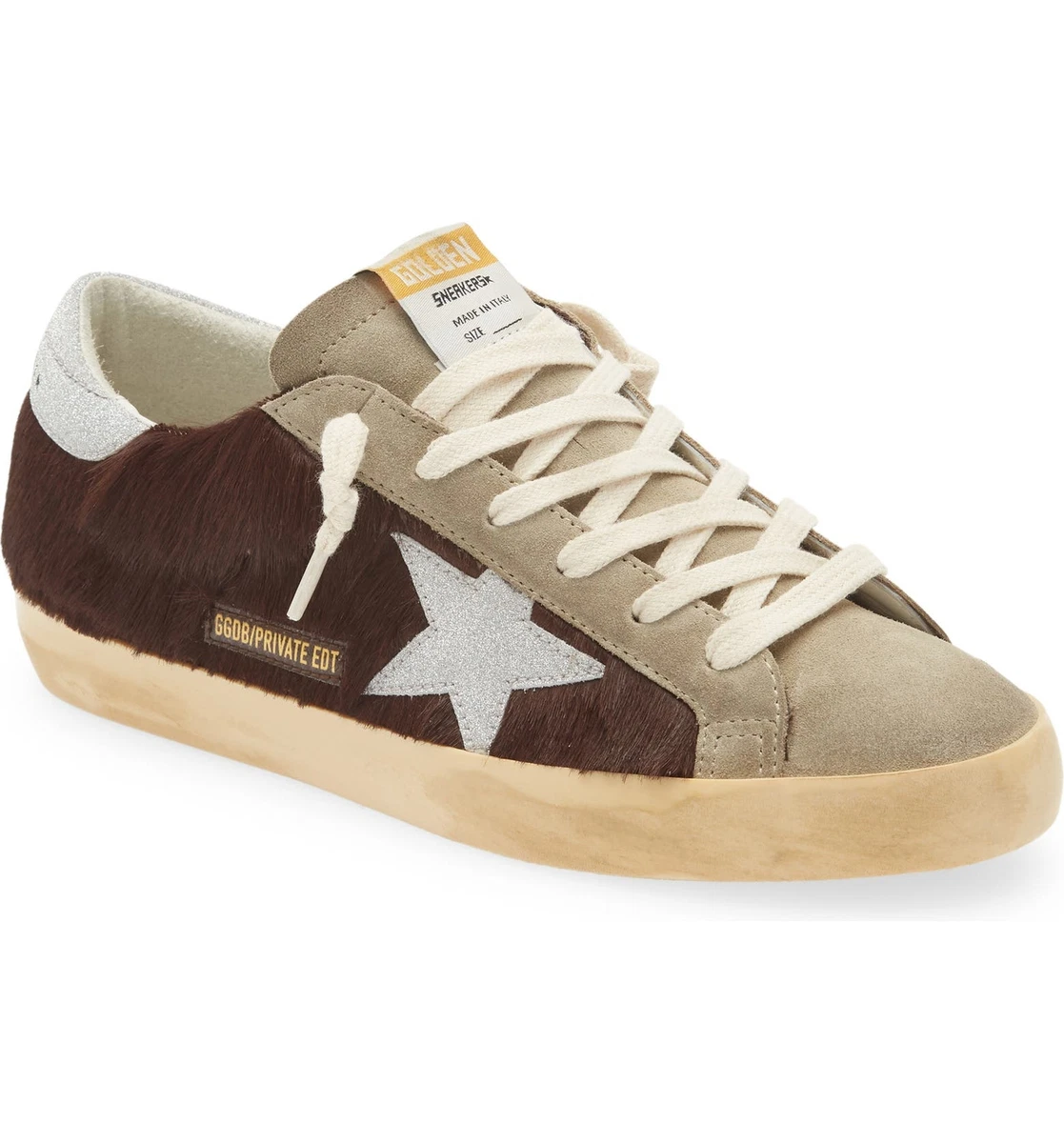 Golden goose superstar genuine calf hair sneaker hotsell