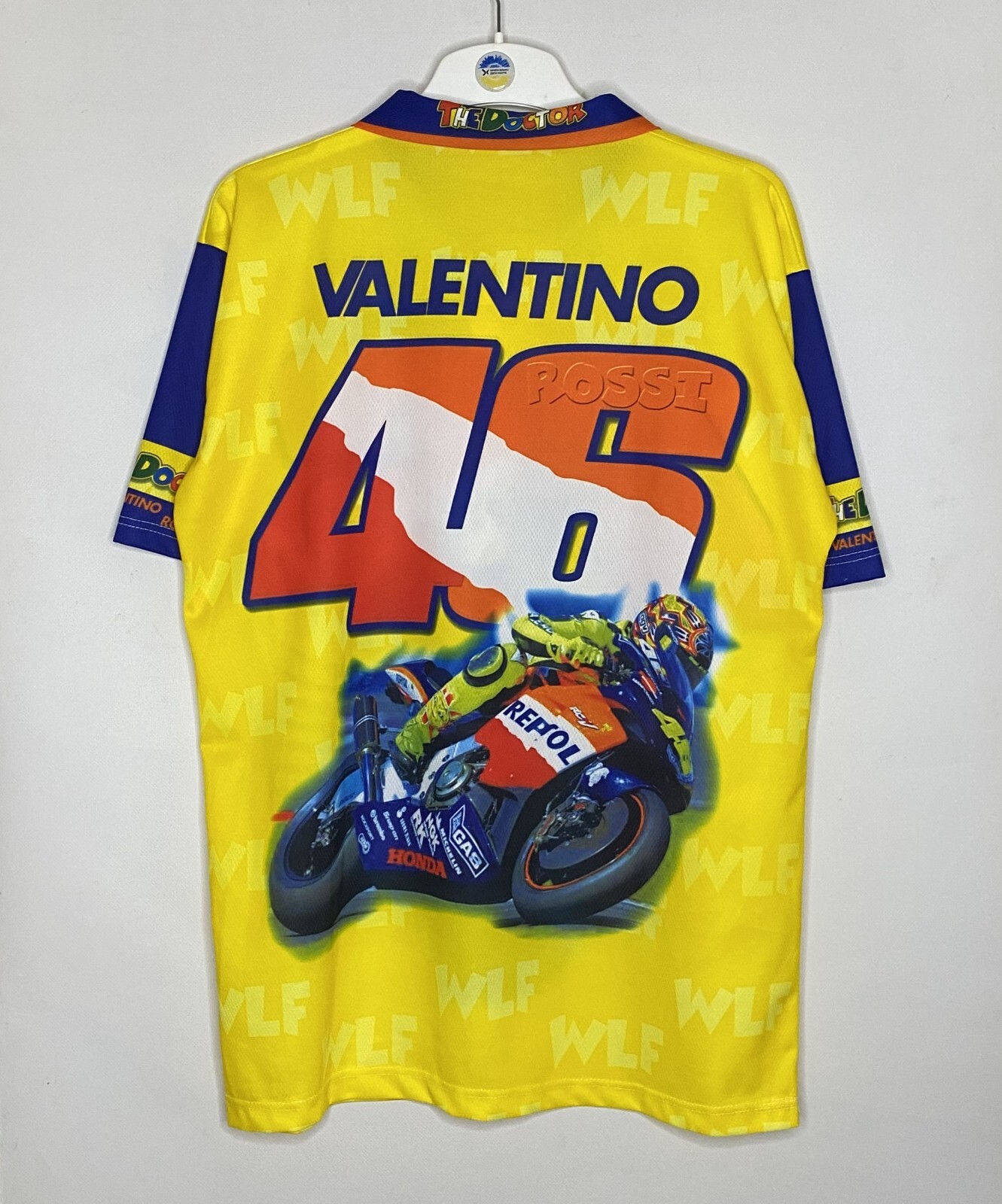 VINTAGE VALENTINO ROSSI VR46 DOCTOR GRAPHIC PRINT RACING SHIRT JERSEY SIZE XL image 2