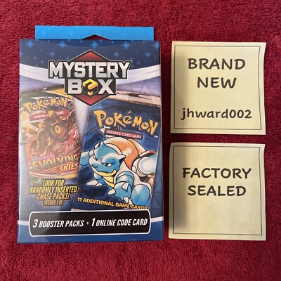Pokemon Mystery Box w/ 3 Booster Packs And 1 Online Code Card (Vintage?)  SEALED