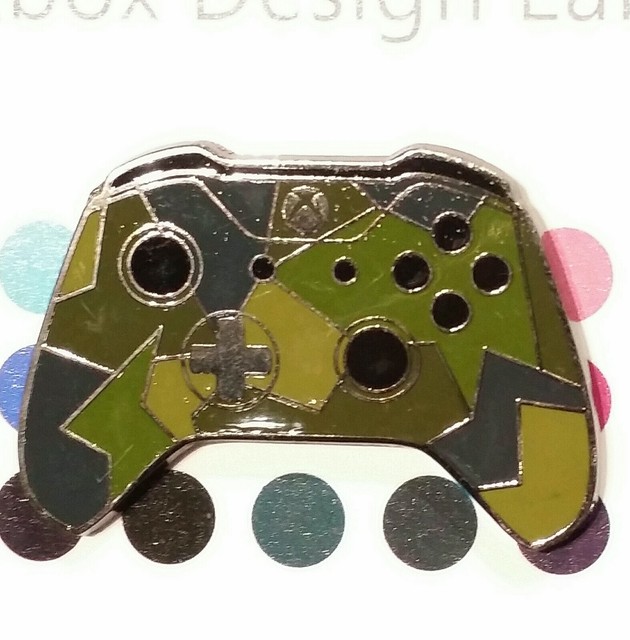 Xbox Controller Military Camo Green Over Enamel Lapel Pin Emblem Badge