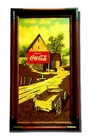 Vtg H. HARGROVE COCA-COLA Barn Canvas Serigraph (27.5"×15.5") COKE Framed Signed