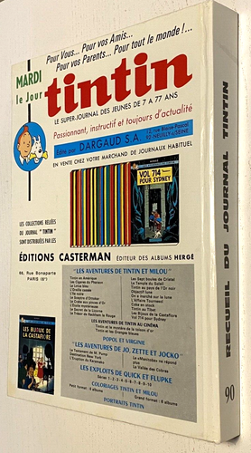 Reliure Recueil Journal de TINTIN Album N°90 - 1971 - Très Bel Etat - Cote 80 € - Picture 6 of 6