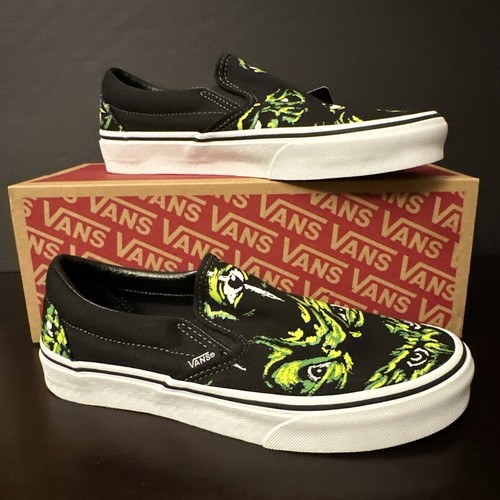 Vans Classic Slip-On Eyes Glow in the Dark Skate Shoes Size 6 Mens 7.5 WM NWT - Picture 2 of 8