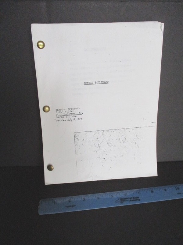 PHOTOCOPY Full SUNSET BLVD Final SCRIPT of 1949 Movie Wilder Holden Swanson