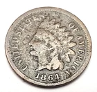 1864 P Indian Head Cent / Penny *BRONZE* *POINTED BUST - WITH L* CULL  FREE SHIP