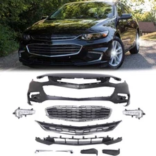 New Front Bumper Cover Fascia & Grille Assembly Kit For Chevy Malibu 2016-2018