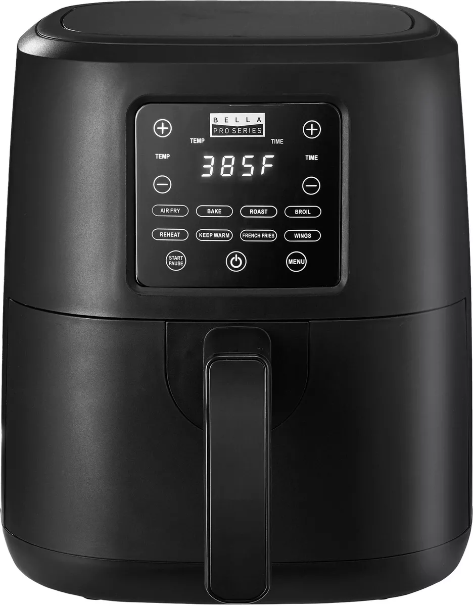 Bella Pro Series - 6-Qt. Digital Air Fryer - Black Stainless Steel