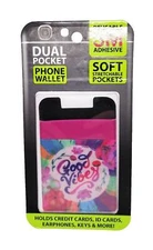 Ninc Good Vibes Universal Adhesive Stick On Spandex Dual Pocket for Cell Phones